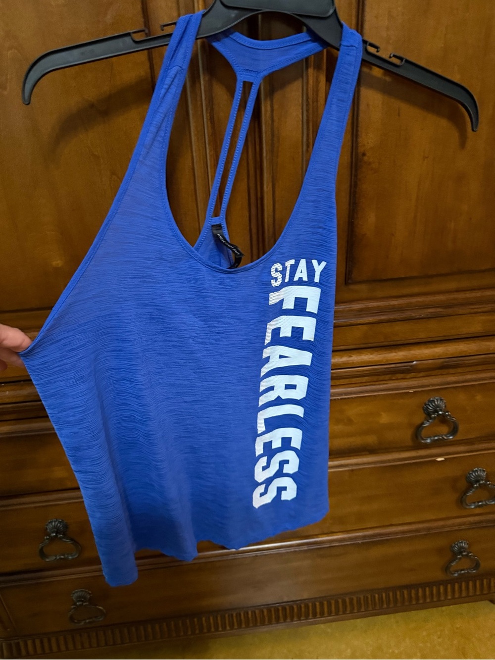 Aeropostale Royal Blue Women's Racerback Tank with White Side Script
